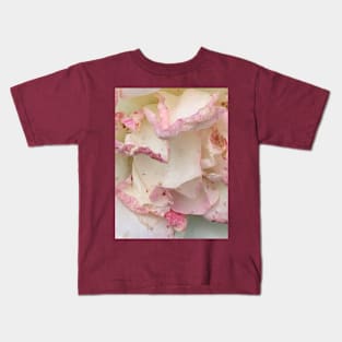 Pastel pink rose petals Kids T-Shirt